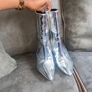Sliver Metallic Boots